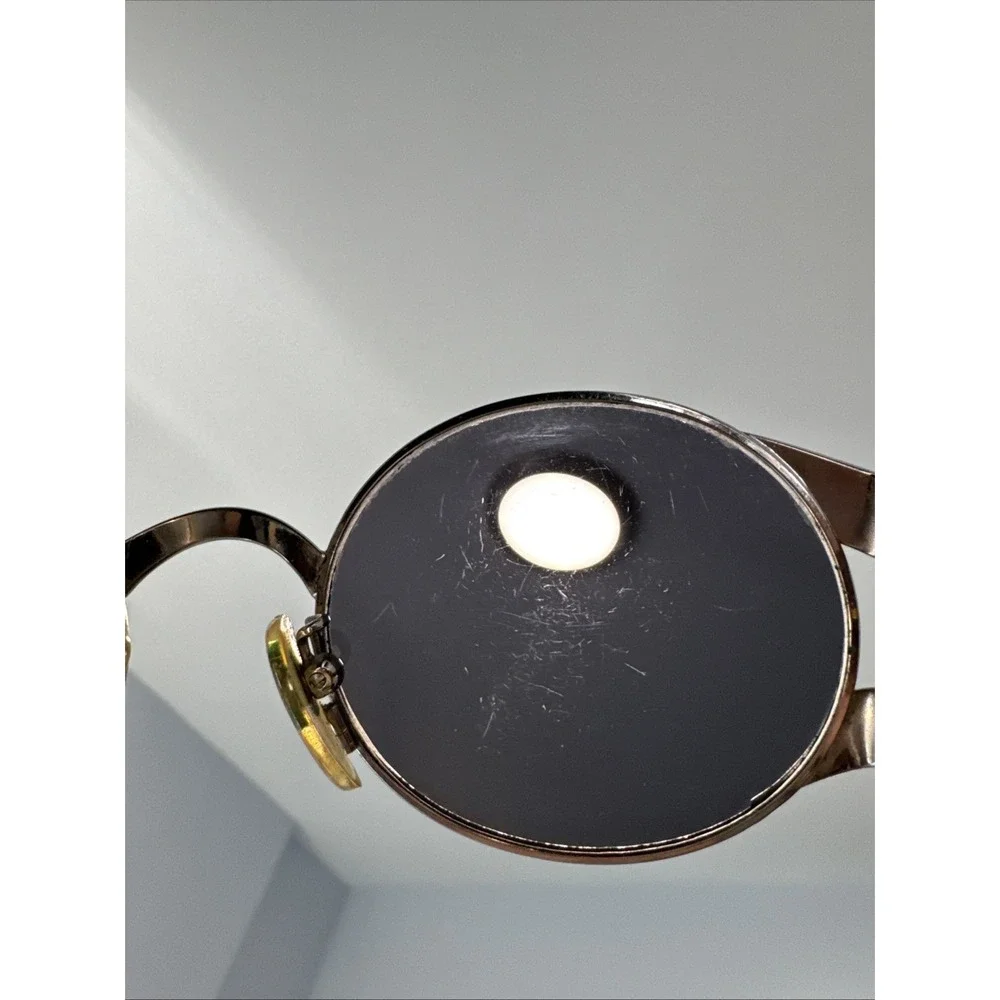 Y2K FENDI vintage sunglasses round Silver gold tortoise brown FS 240 ITALY 90's
